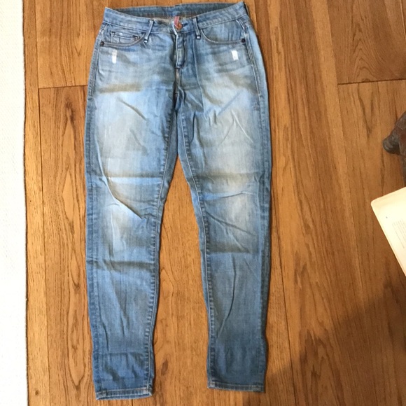 🇺🇸 EARNEST SEWN sz 26 Esra Mid-Rise Skinny Jeans Premium Salvage Light Denim - Picture 9 of 16